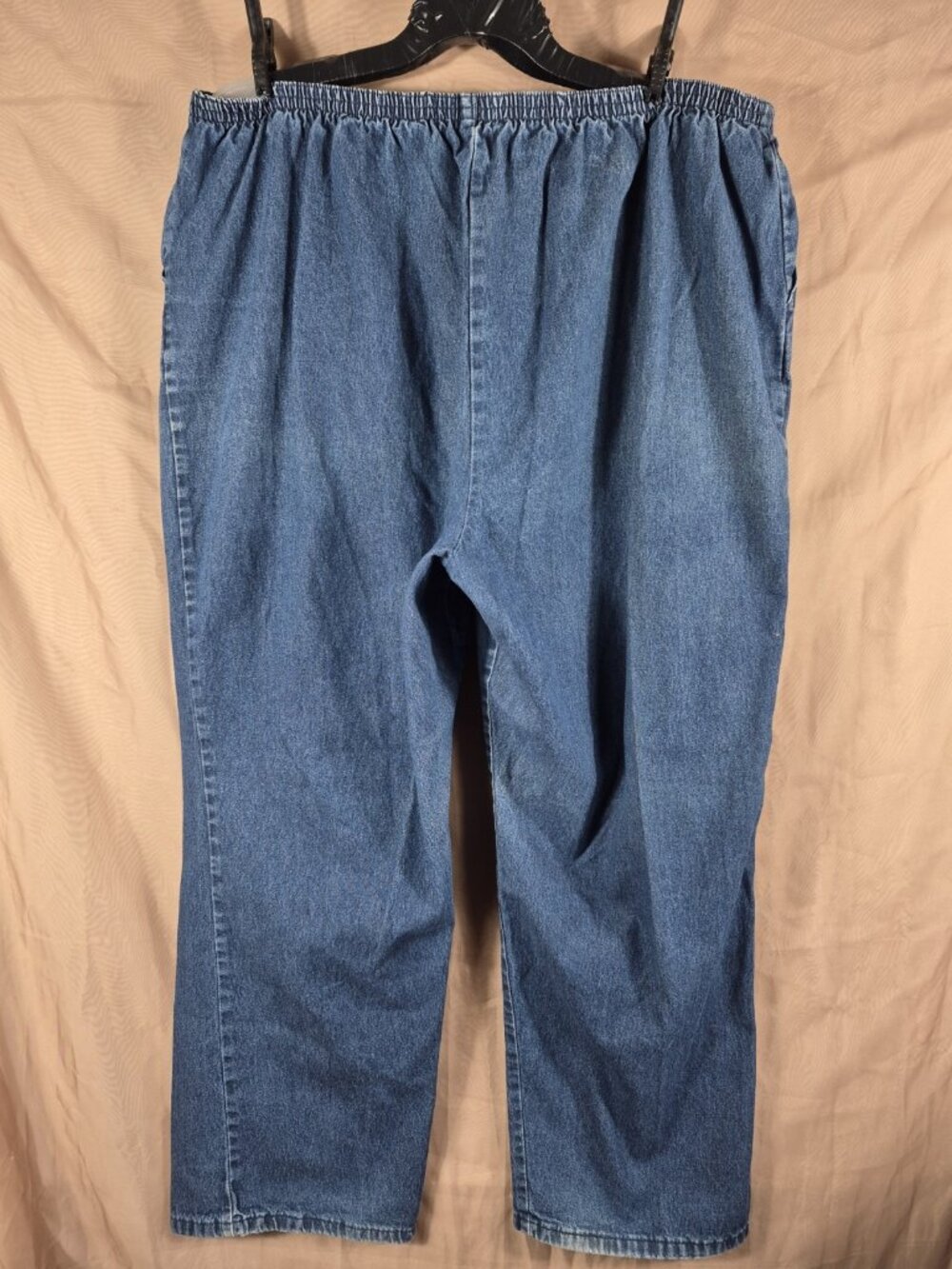 Chic Women's Blue Straight Elastic Waist Pull Up Comfy Fit Jeans 26 W - Picture 3 of 9